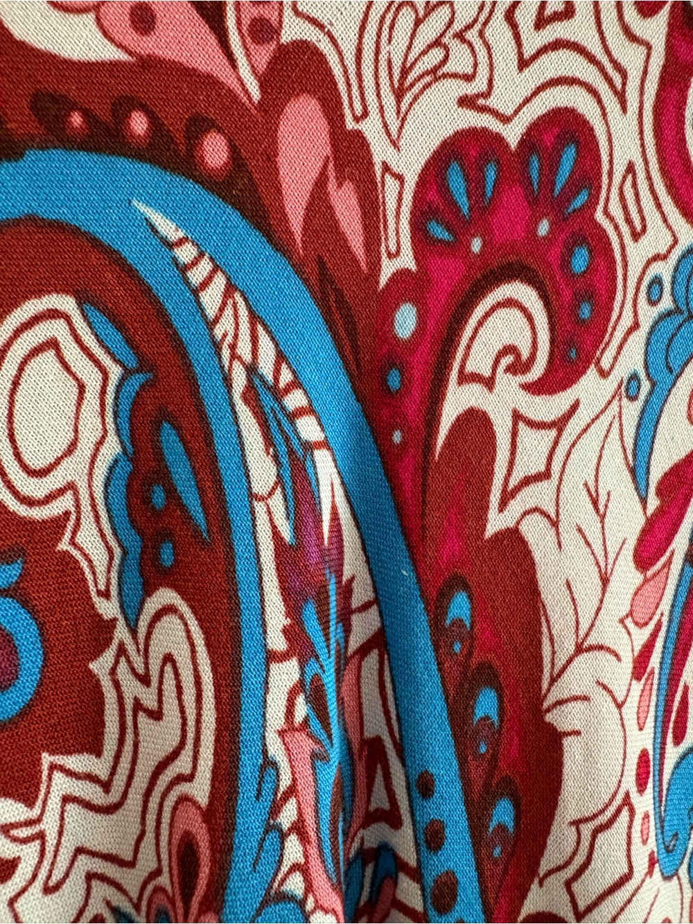 Soft Surroundings Pink and Blue Paisley Maxi Dress - Picture 6 of 7
